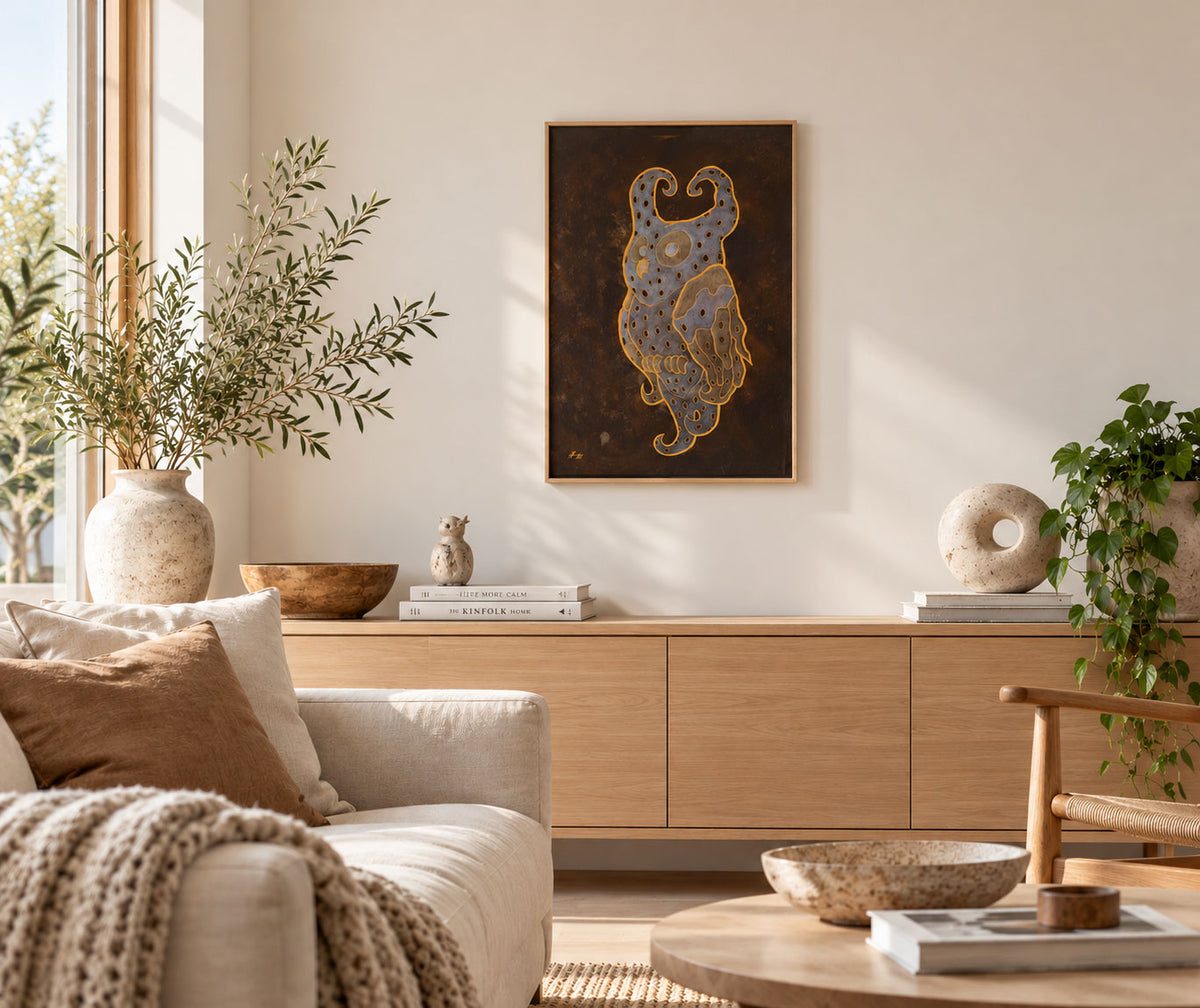 The Jester Owl 50x 70 cm