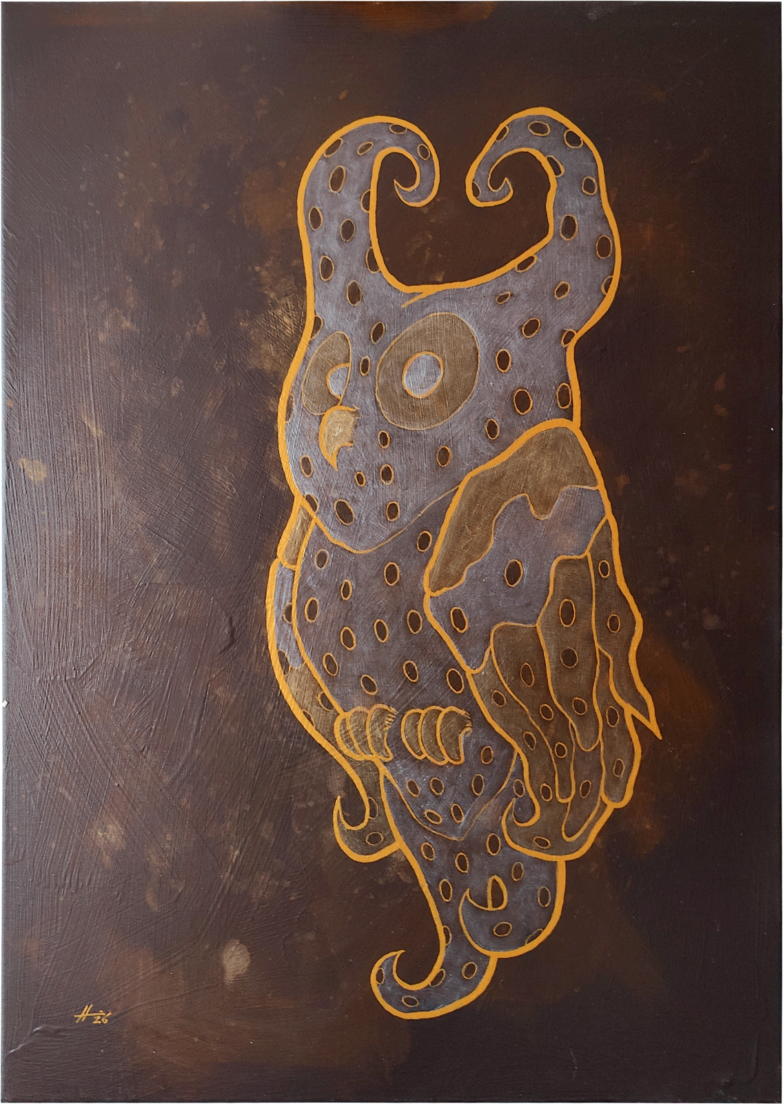 The Jester Owl 50x 70 cm