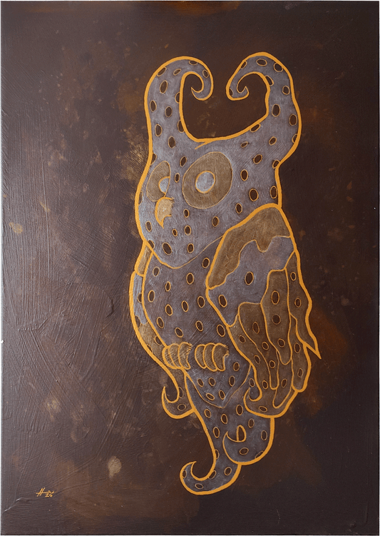 The Jester Owl 50x 70 cm